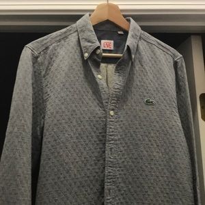 Men's Lacoste L!VE Slim Fit Lozenge Pattern Shirt